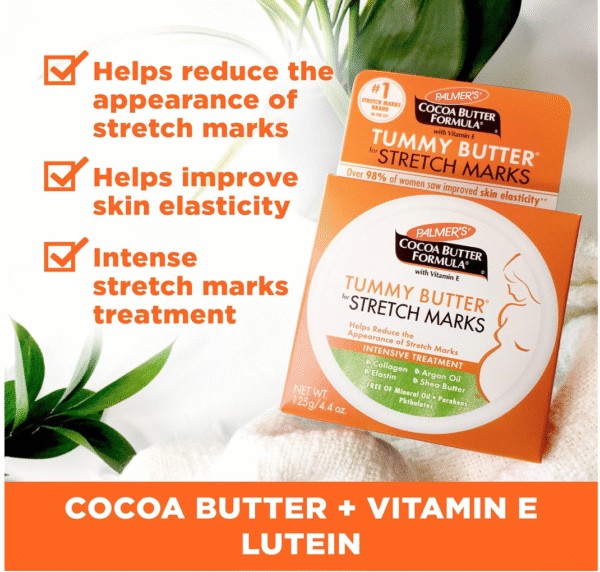 Palmer's Cocoa Butter Formula Pregnancy Skin Care Kit for Stretch Marks and Scars, Dermatologist Approved, Gift for Mom to Be, 4 Piece Full Size Set - Image 5