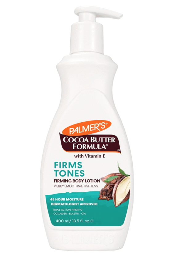 Palmer's Cocoa Butter Formula Skin Firming Body Lotion, Toning & Tightening Cream with Q10, Collagen & Elastin, Pump Bottle, 13.5 Oz. - Image 2