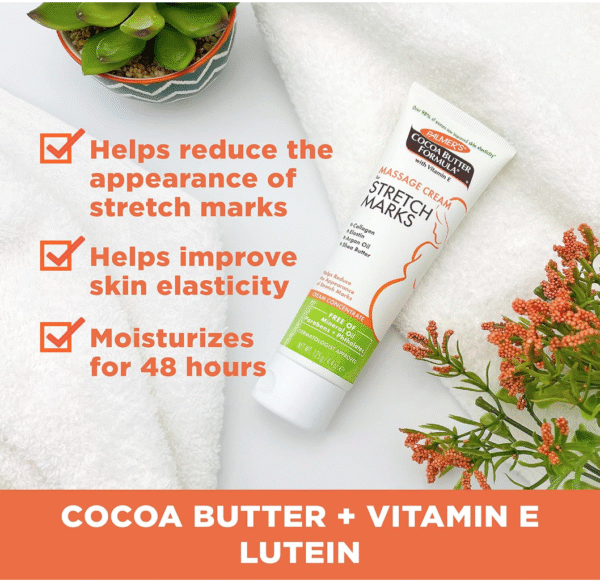 Palmer's Cocoa Butter Formula Massage Cream for Stretch Marks-Reduce Appearance of Scars & Stretch marks-125g - Image 3