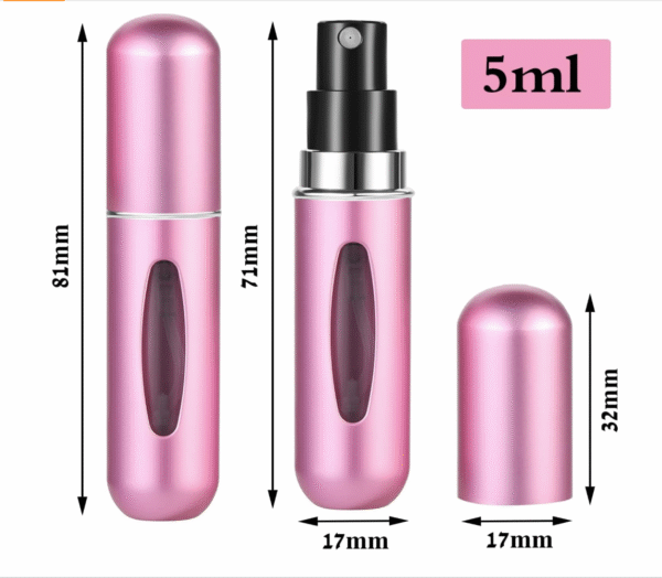 Perfume Atomiser Refillable 5 Pcs Travel Bottle Mini ML Atomizer Spray Portable Empty Fragrance Container for Aftershave Holiday and Night Out - Image 5
