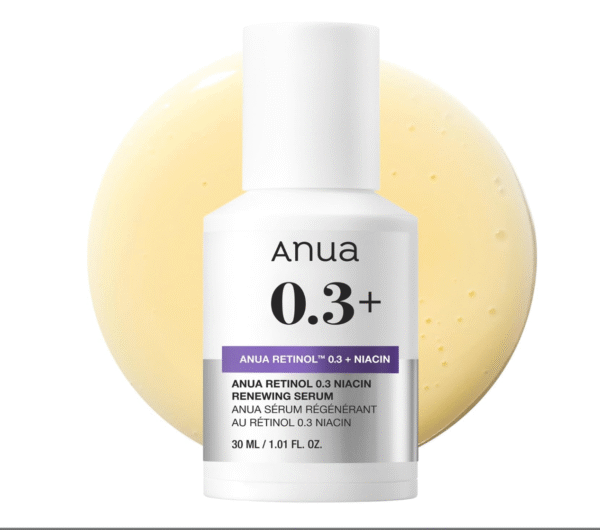 ANUA Retinol 0.3 Niacin Renewing Serum, For Anti-Aging with Hydration, Textured & Glass skin, 5% Niacinamide, Retinol For Face, Gentle for Beginner, Korean Skin Care, 30ml /1.01 fl.oz.