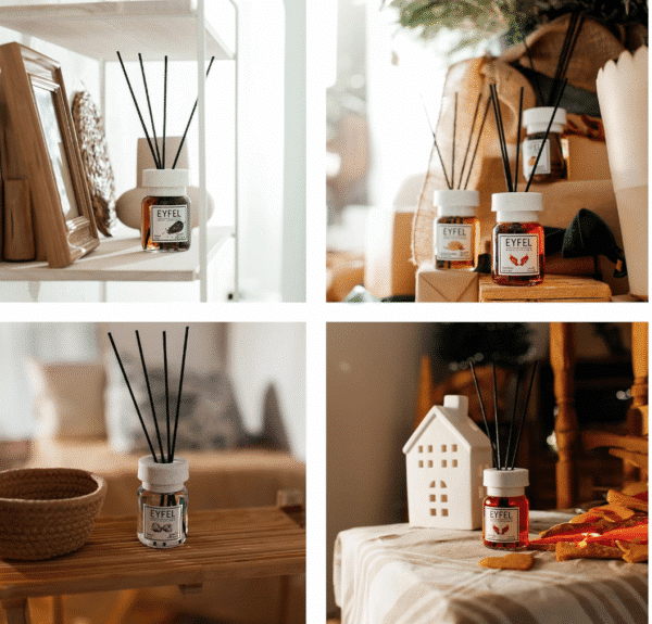 EYFEL Reed Diffusers for Home – Orange Reed Diffuser Set 4.05 fl oz Oil Diffuser Sticks, Bathroom Diffuser, Home Fragrances, Scented Sticks, Home Decor - Image 4
