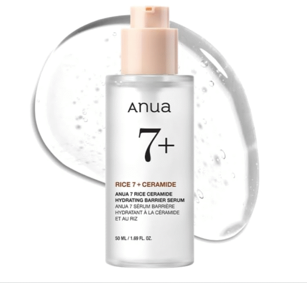 A bottle of Anua Rice Ceramide 7