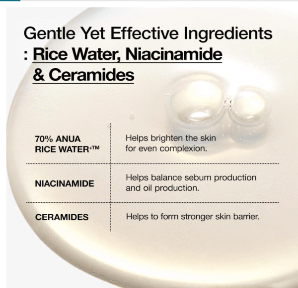 ANUA Rice 70 Glow Milky Toner - Image 4