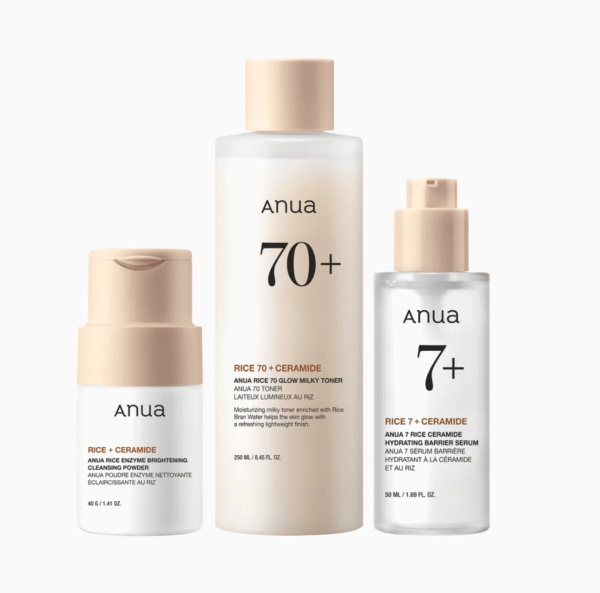 Anua rice glow trio