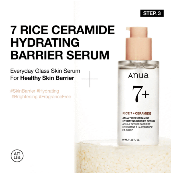 Anua Rice Glow Trio Set-Rice Cleansing Powder, Milky Toner & Hydrating Serum for Glass Skin - Image 4