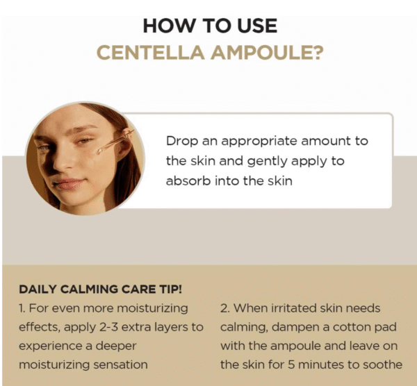 Ampoule Facial Serum 1.01 fl.oz(30ml) | 100% Centella Asiatica Extract for Soothing Sensitive and Acne-prone Skin (Ampoule 100ml) - Image 4