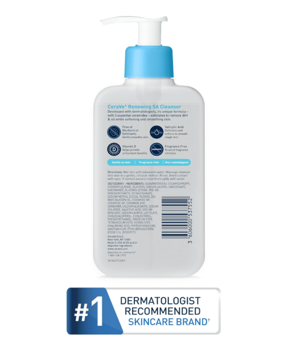 CeraVe SA Smoothing Cleanser for normal, dry and rough skin 236ml - Image 9