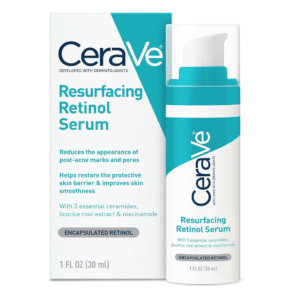 CERAVE RESURFACING RETINOL SERUM TO REDUCE THE APPEARANCE OF POST-ACNE MARKS AND PORES WITH RETINOL, LICORICE ROOT EXTRACT & NIACINAMIDE 30ML