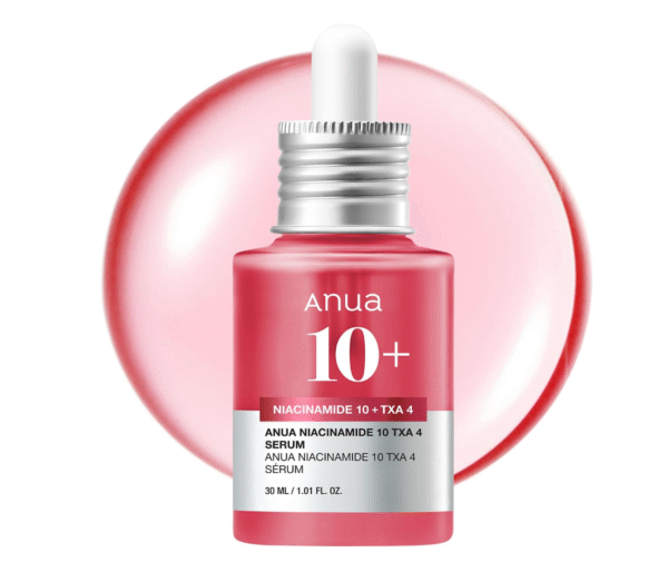 ANUA Niacinamide 10 + TXA 4 Serum, Hyaluronic Acid, Tranexamic acid, Vitamin B12, Facial Serum for Glass Skin, Clarifying, Radiant Complexion with Natural Color, Korean Skin Care (30ml /1.01 fl.oz)