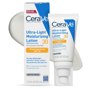eraVe Moisturizing Lotion SPF 30| Sunscreen and Face Moisturizer with Hyaluronic Acid & Ceramides | Oil Free | 1.7 Ounce