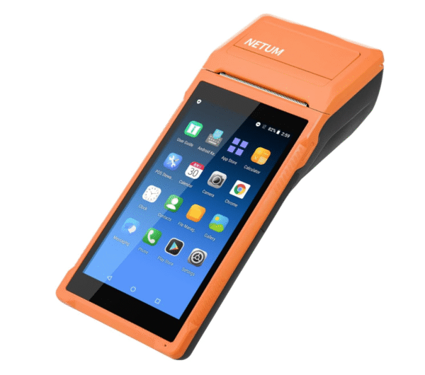 NETUM Handheld PDA Android 11.0 POS Terminal with Receipt Printer, Data Collector, Portable Barcode Scanner, Handheld Bluetooth USB WiFi BT4.0, Includes 58 * 35 Paper Scroll