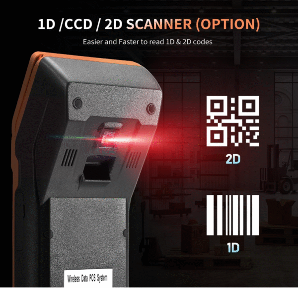 NETUM Handheld PDA Android 11.0 POS Terminal with Receipt Printer, Data Collector, Portable Barcode Scanner, Handheld Bluetooth USB WiFi BT4.0, Includes 58 * 35 Paper Scroll - Image 4
