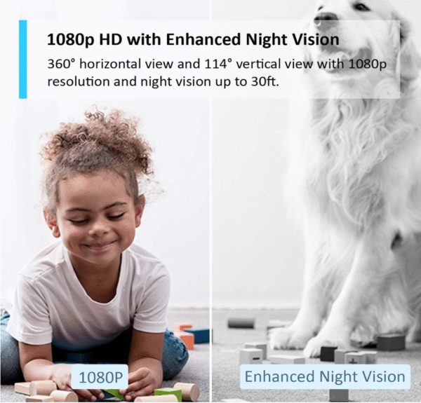 TP-Link Tapo Pan/Tilt Smart Security Camera, Indoor CCTV, 360 Rotational Views, Works with Alexa&Google Home, No Hub Required, 1080p, 2-Way Audio, Night Vision, SD Storage, Device Sharing (TC70) - Image 4