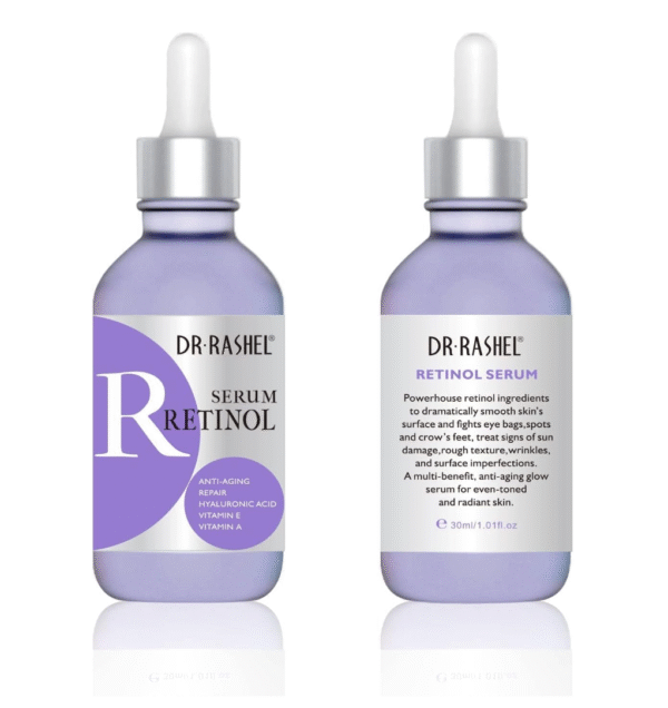 Dr Rashel Vitamin C, Retinol & Hyaluronic Acid Complete Facial Serum Moisturizing Repair Set, Size (1.01 oz x 3 Pack Face Serum) - Image 9