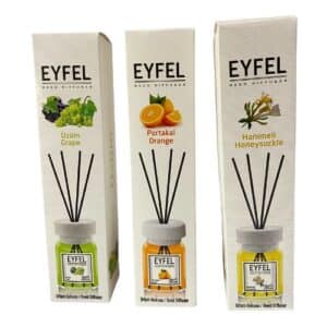 3 EYFEL Reed Diffusers for Home – Orange, Grape, Honeysuckle Reed Diffuser Set  Oil Diffuser Sticks, Bathroom Diffuser, Home Fragrances, Scented Sticks, Home Decor