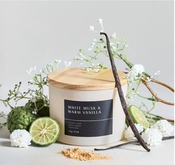 Ambience Core White Musk and Warm Vanilla Jar Candle