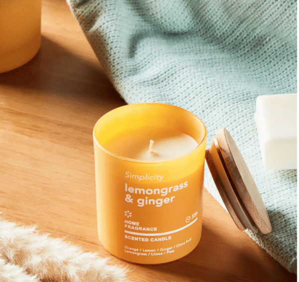Simplicity Lemongrass & Ginger Scented Jar Candle