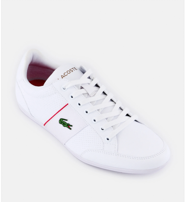 Lacoste Nivolor pour hommes, Chaussures décontractées à lacets, blanche - Image 2