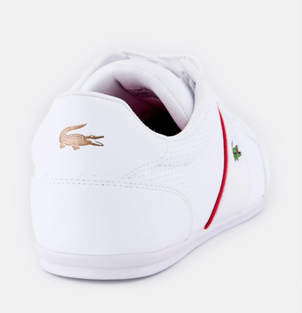 Lacoste Nivolor pour hommes, Chaussures décontractées à lacets, blanche - Image 3