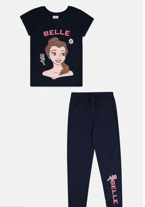 Disney Princess - Ensemble de pyjama 2 pièces Pour filles - haut et bas multicolore 100% coton - Image 2