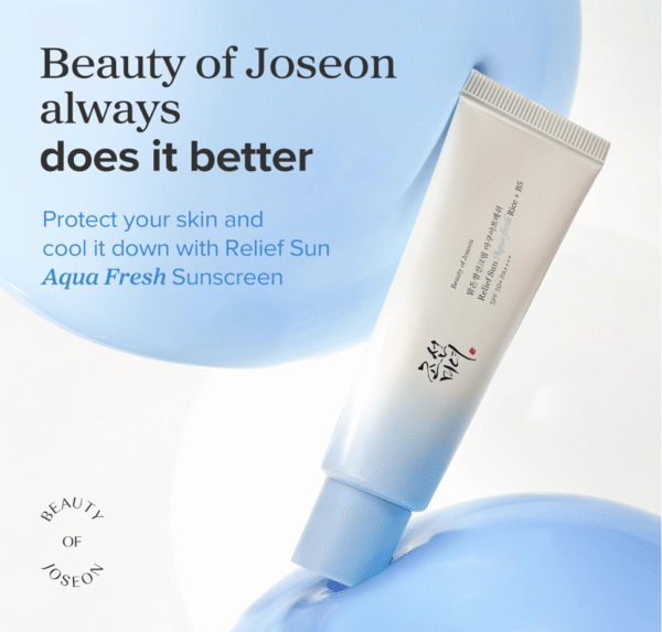 Beauty of Joseon Relief Sun Aqua-Fresh Crème solaire Riz + Panthénol SPF 50+ PA++++ Protecteur UV quotidien léger pour peaux sensibles à tendance acnéique Soins de la peau coréens pour hommes et femmes 50 ml - Image 2