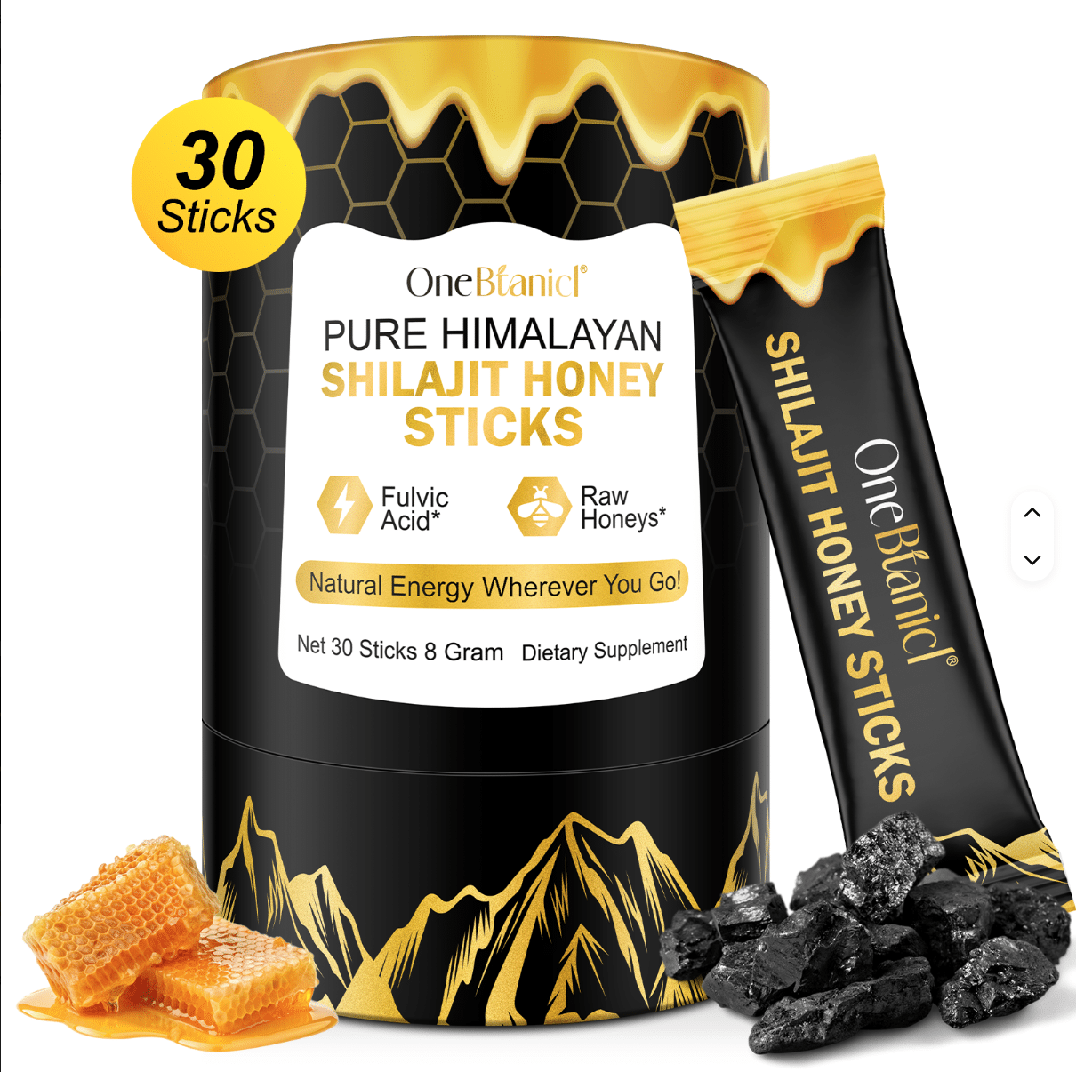 Stick de Shilajit au miel et safran I Booste de Libido et performance I 30 pcs