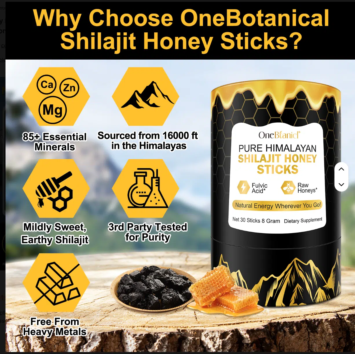 Stick de Shilajit au miel et safran I Booste de Libido et performance I 30 pcs - Image 7